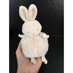 Bunnies By The Bay Roly Poly Rutabaga Cream Rabbit Knotted Plush Bean Bag Toy 5"